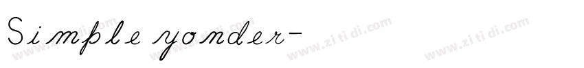 Simple yonder字体转换